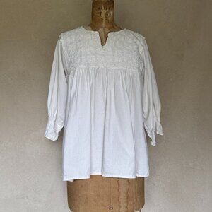 Vintage Hand Embroidered Chamula Peasant Blouse